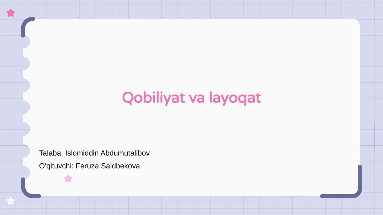 Qobiliyat va layoqat