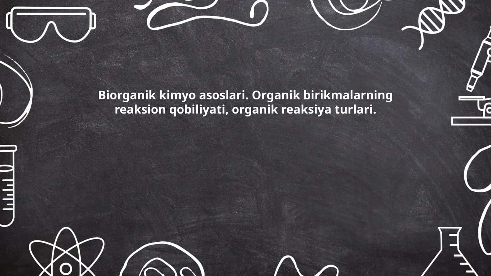 Biorganik kimyo asoslari