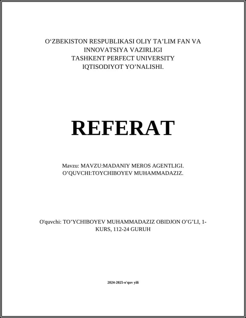 MADANIY MEROS AGENTLIGI