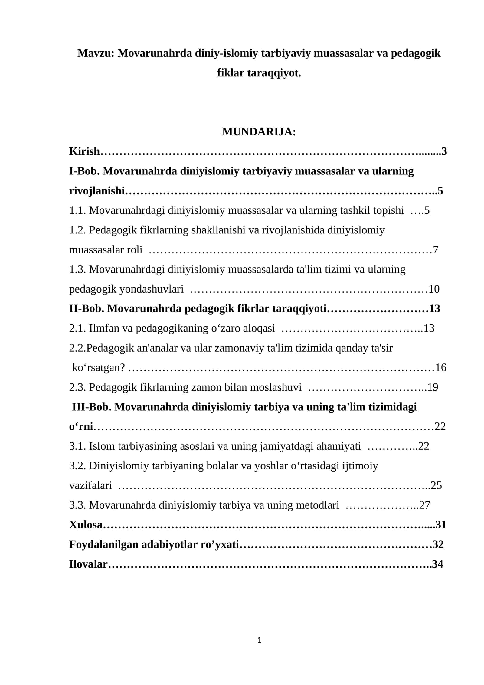 Movarunahrda diniy-islomiy tarbiyaviy muassasalar va pedagogik fiklar taraqqiyot.