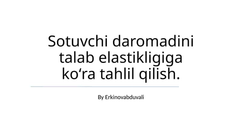Optimallashtirilgan Narx Strategiyasi va Daromad Maksimallashtirish