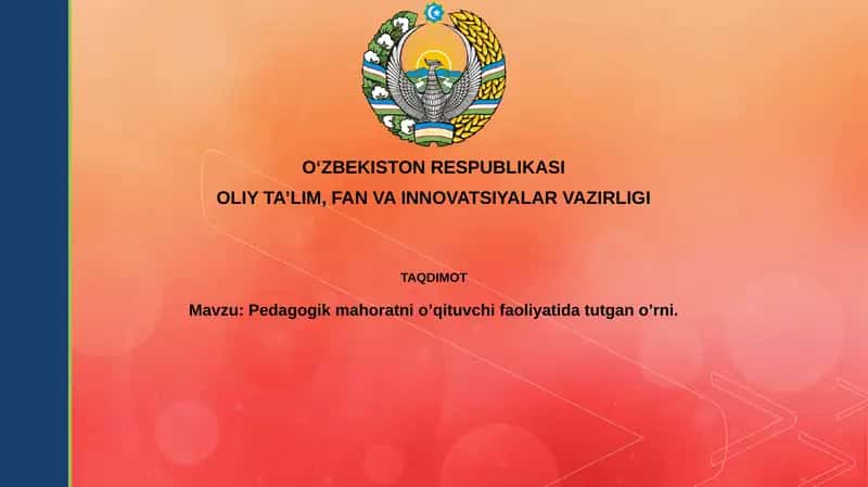 Pedagogik mahoratning asosiy elementlari