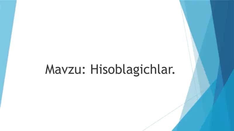 Hisoblagichlar