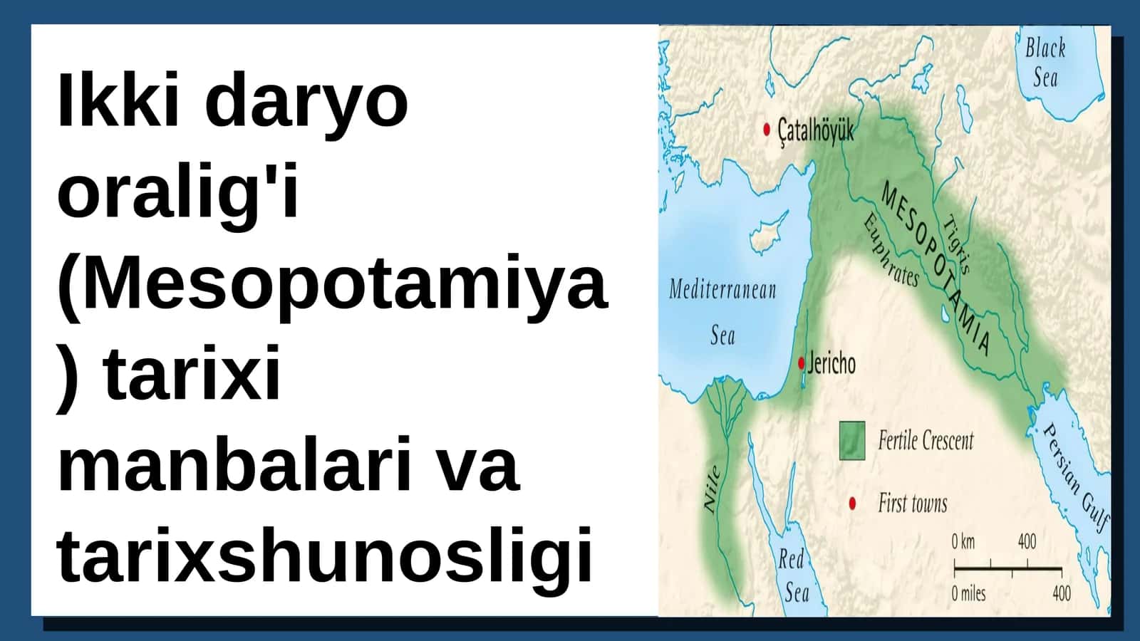 Ikki daryo oralig'i (Mesopotamiya) tarixi manbalari va tarixshunosligi