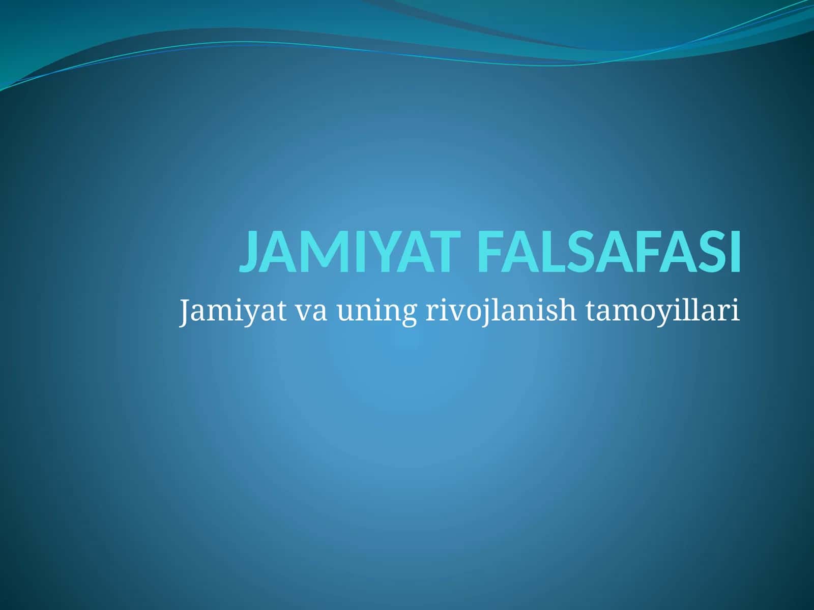 JAMIYAT FALSAFASI