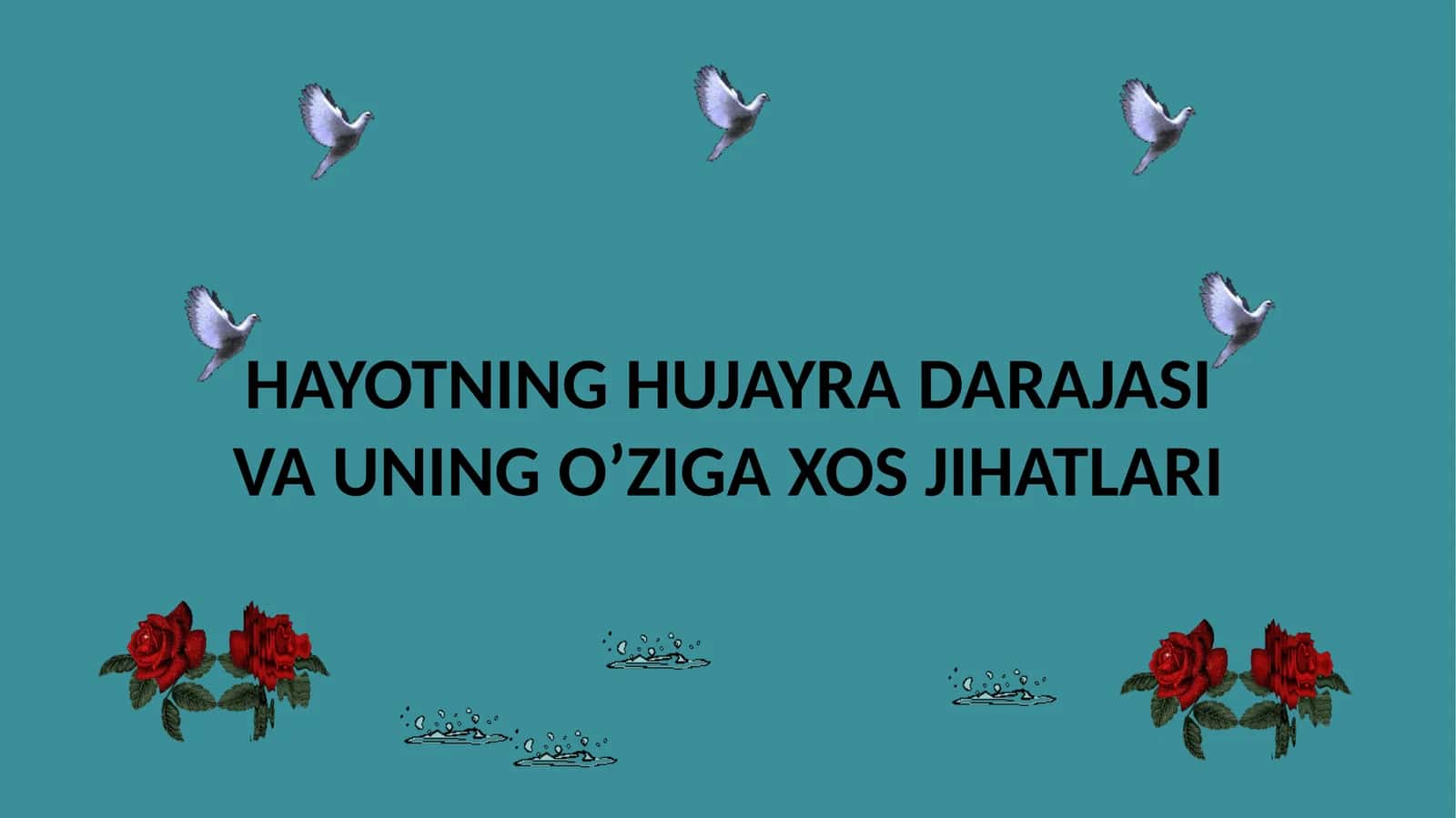 HAYOTNING HUJAYRADARAJASIVA UNINGO’ZIGAXOS JIHATLARI