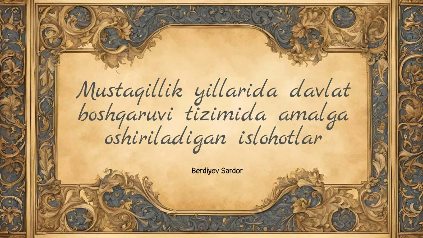 Davlat Boshqaruvi Tizimining Rivojlanishi