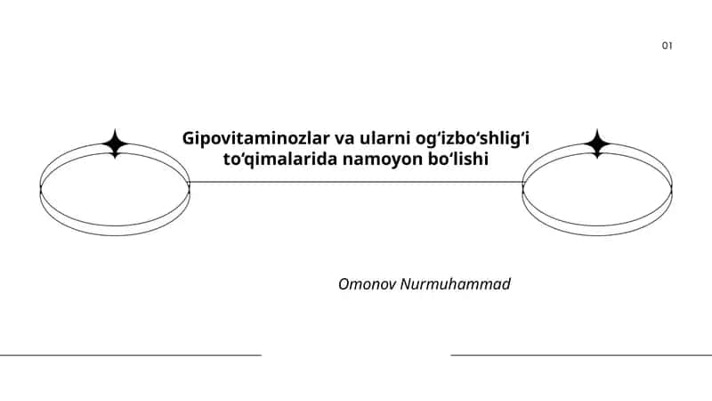 Gipovitaminozlar va ularni og‘izbo‘shlig‘i to‘qimalarida namoyon bo‘lishi