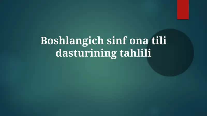 Boshlangichsinfonatilidasturiningtahlili