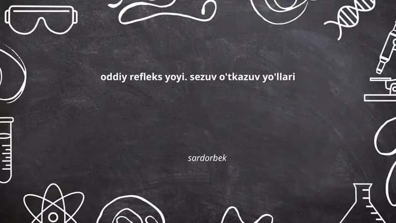 Oddiy refleks yoyi: taʼrif va umumiy tuzilishi
