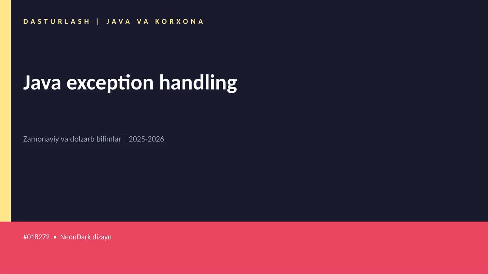 Java exception handling