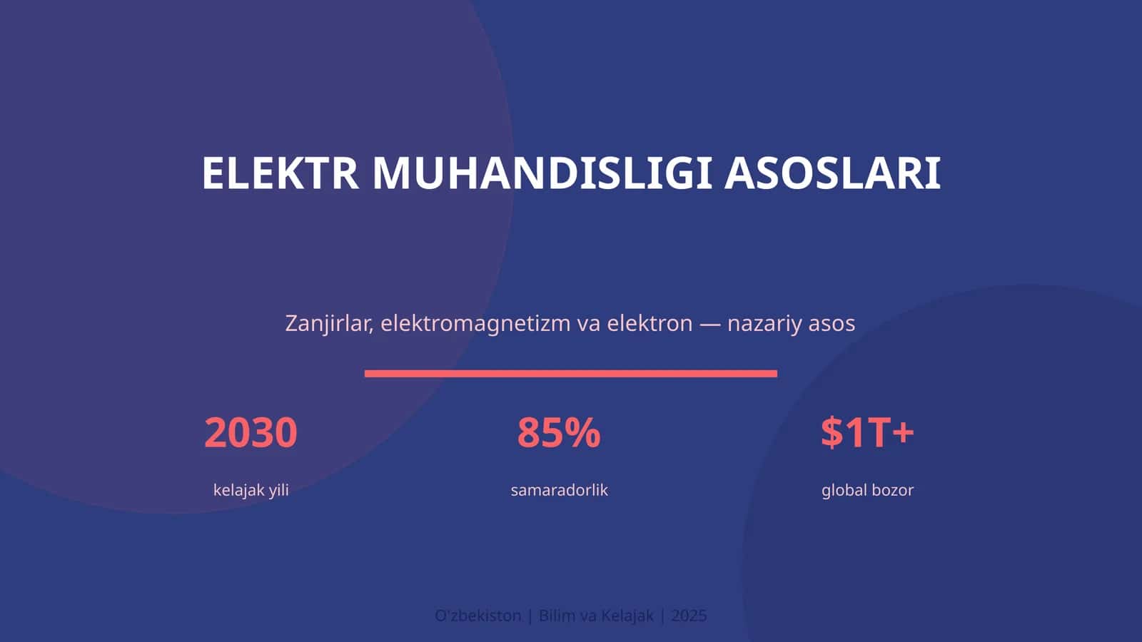 ELEKTR MUHANDISLIGI ASOSLARI