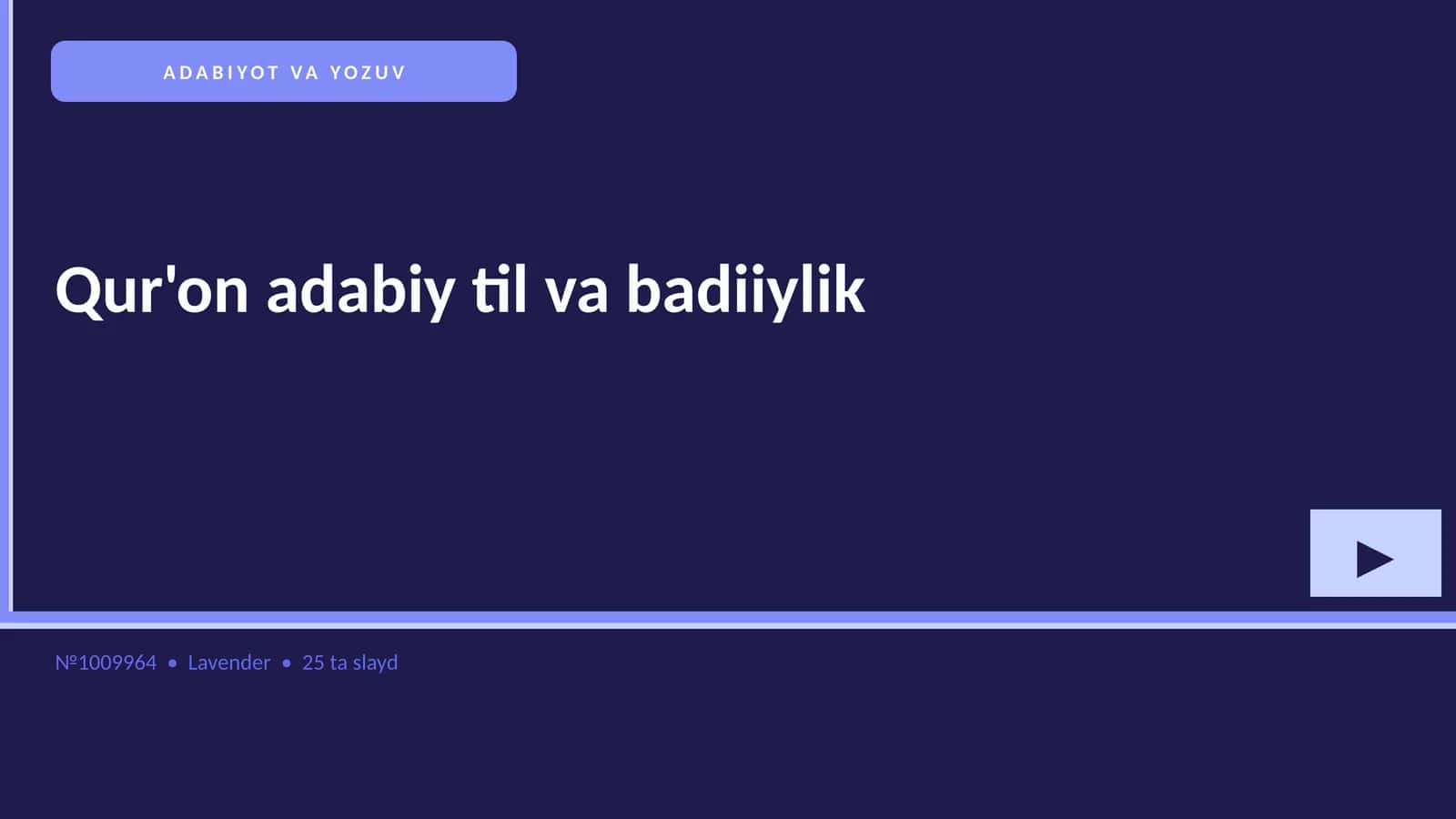 Qur'on adabiy til va badiiylik