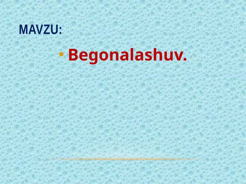 Begonalashuv