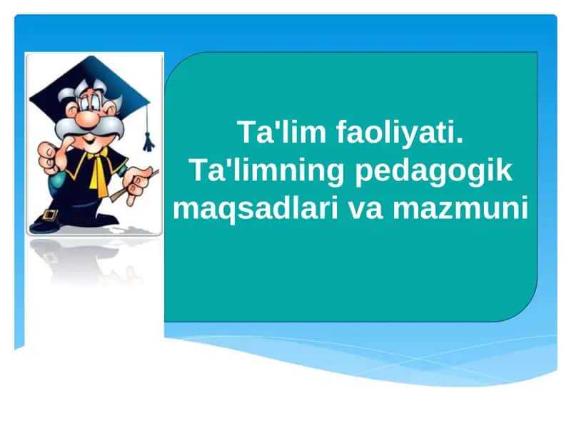 Didaltika ta'lim nazariyasiyasi sifatida