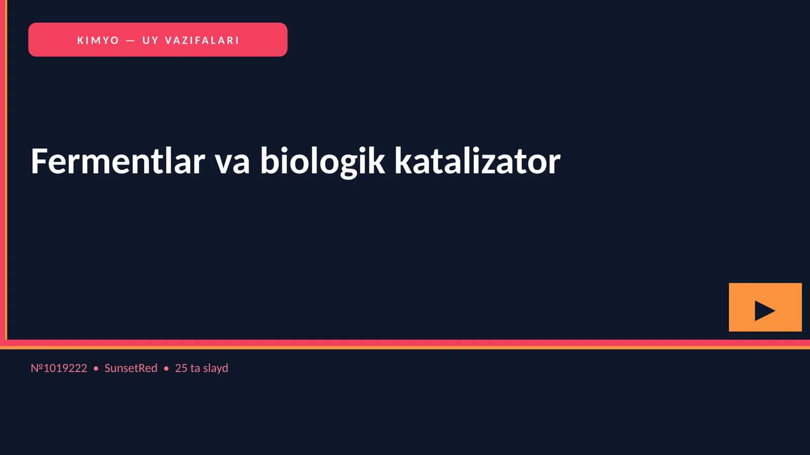 Fermentlar va biologik katalizator