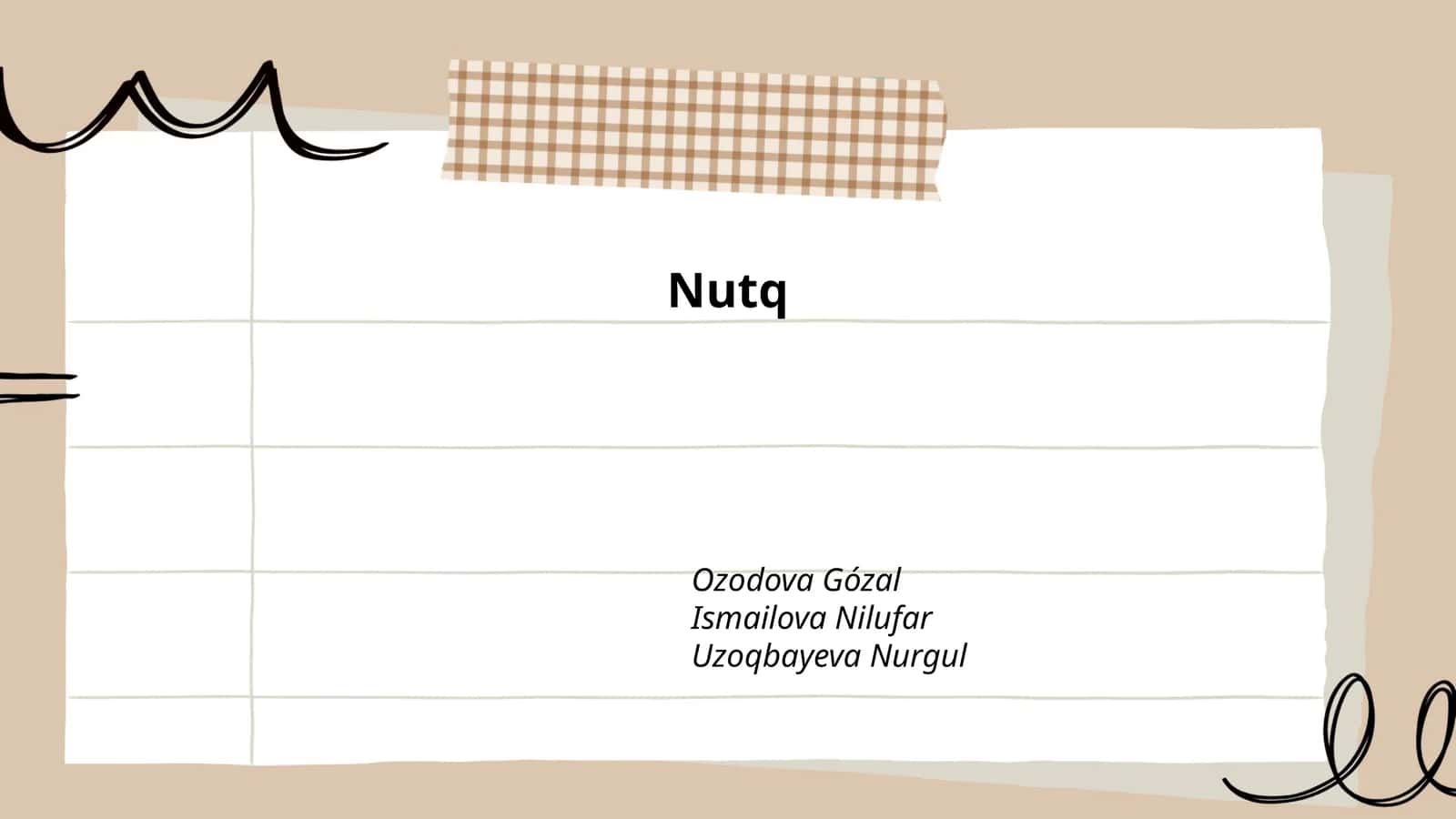 O'zbek tili nutq madaniyati