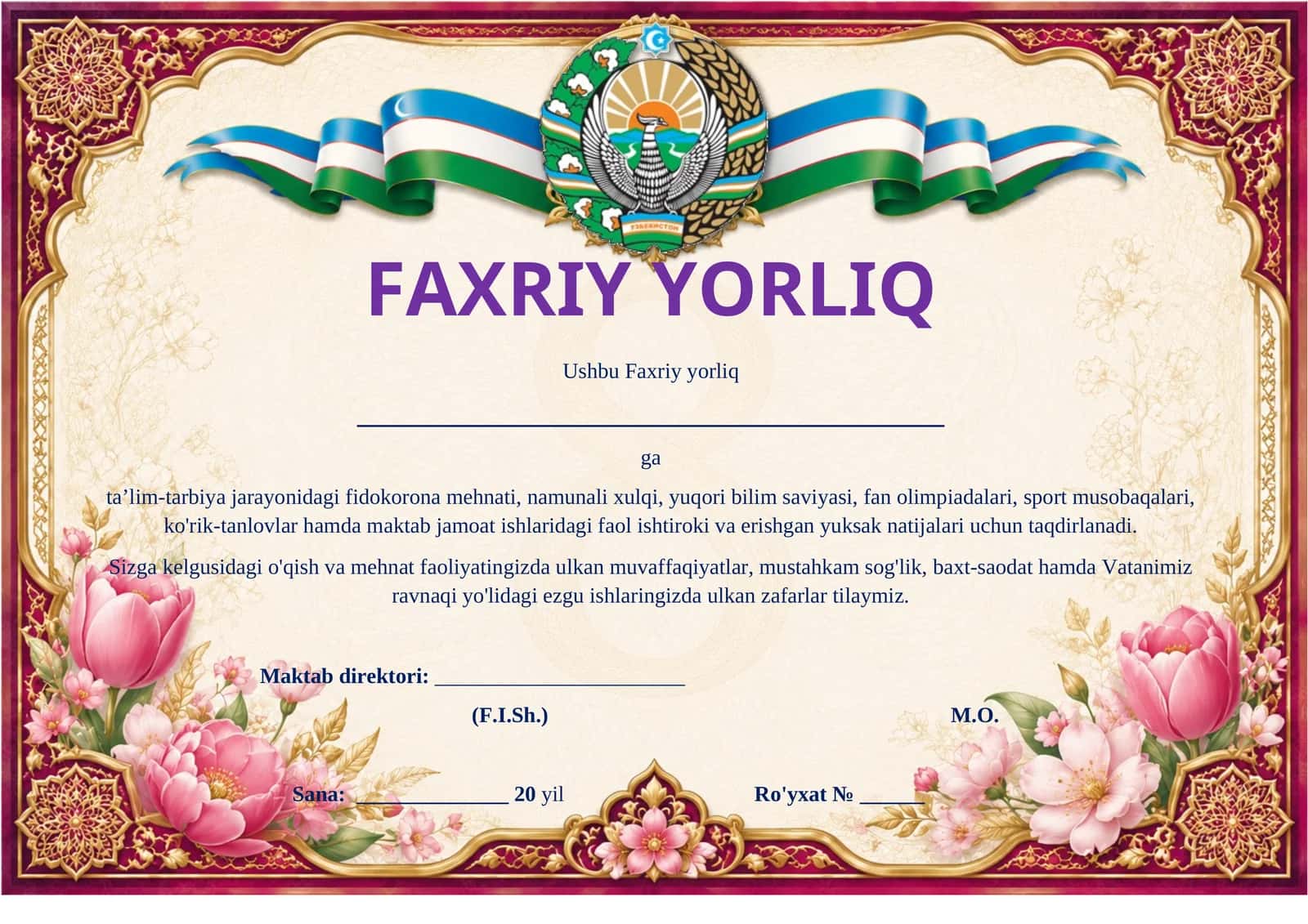 FAXRIY YORLIQ