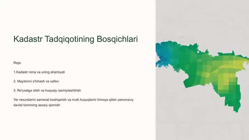 Kadastr Tadqiqotining Bosqichlari