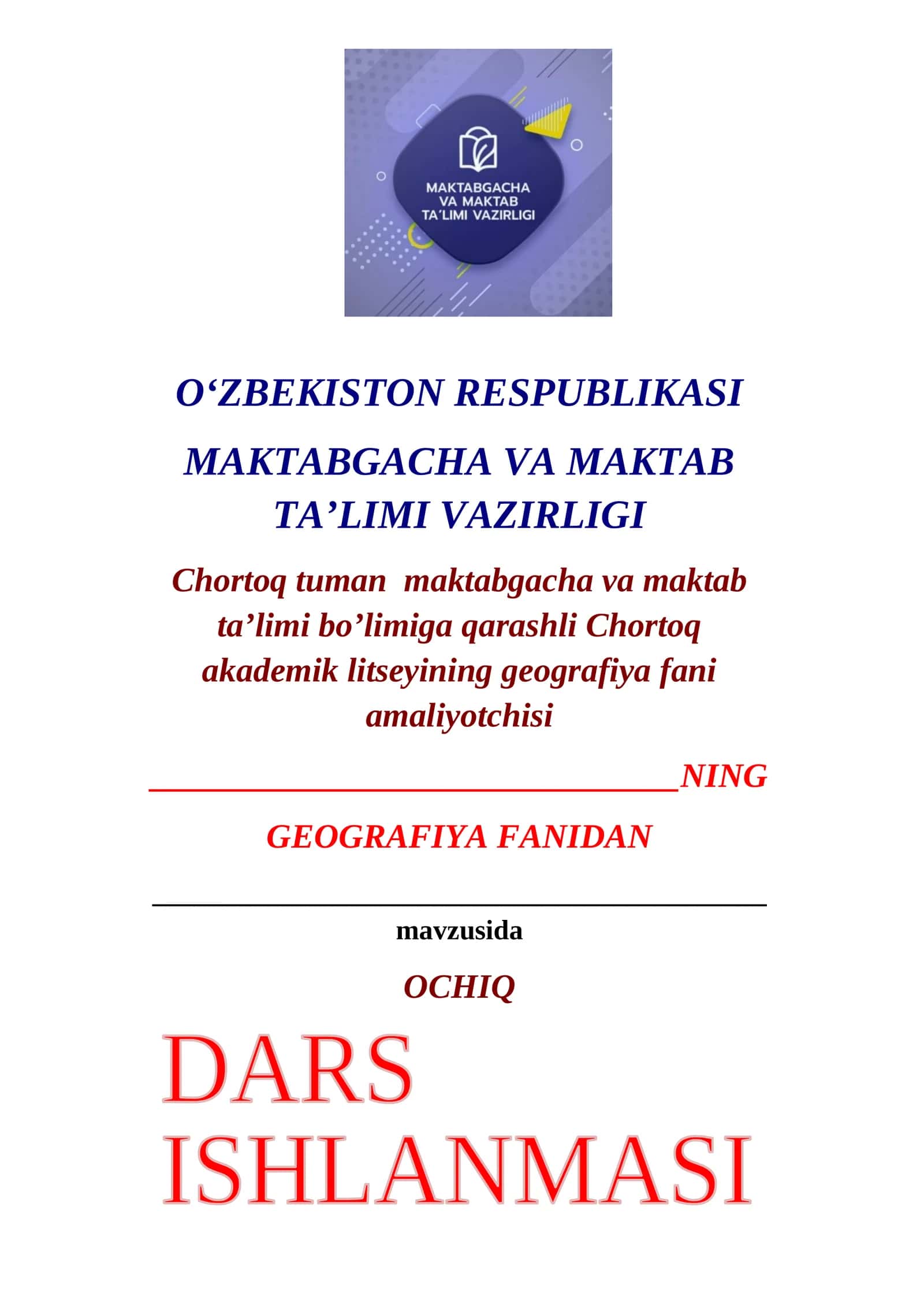 Osiyoning geografik o‘rni, chegaralari va siyosiy xaritasi