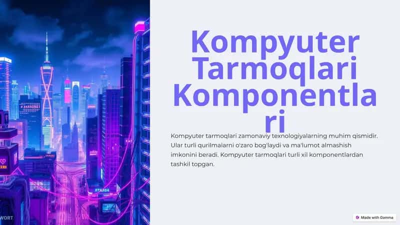 Kompyuter Tarmoqlari Komponentlari