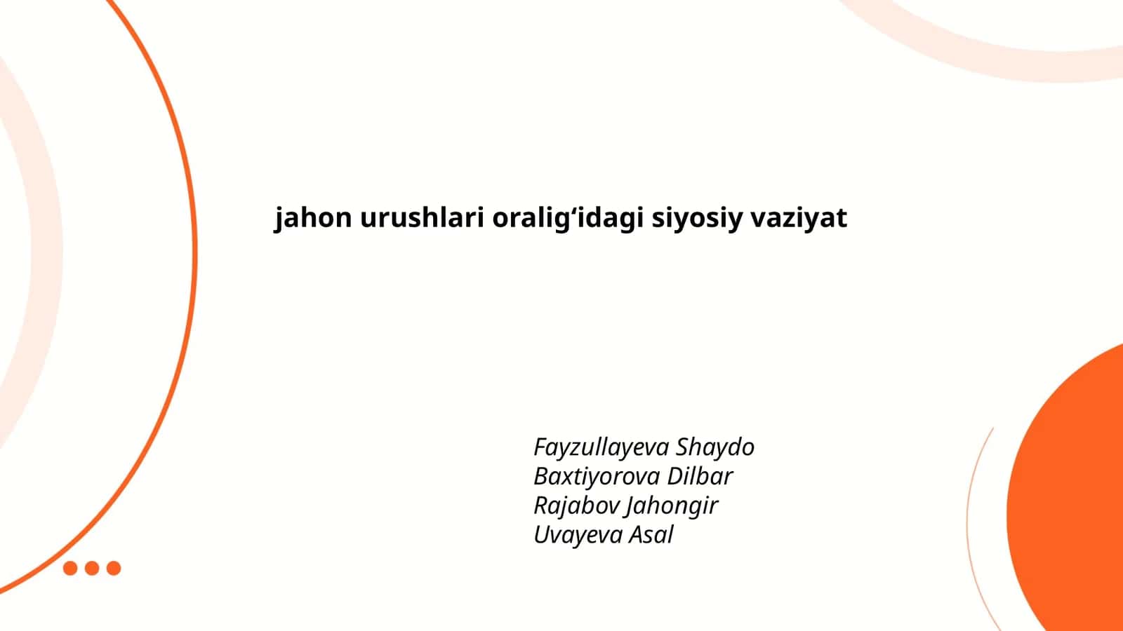 jahon urushlari oraligʻidagi siyosiy vaziyat