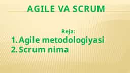 AGILE VA SCRUM