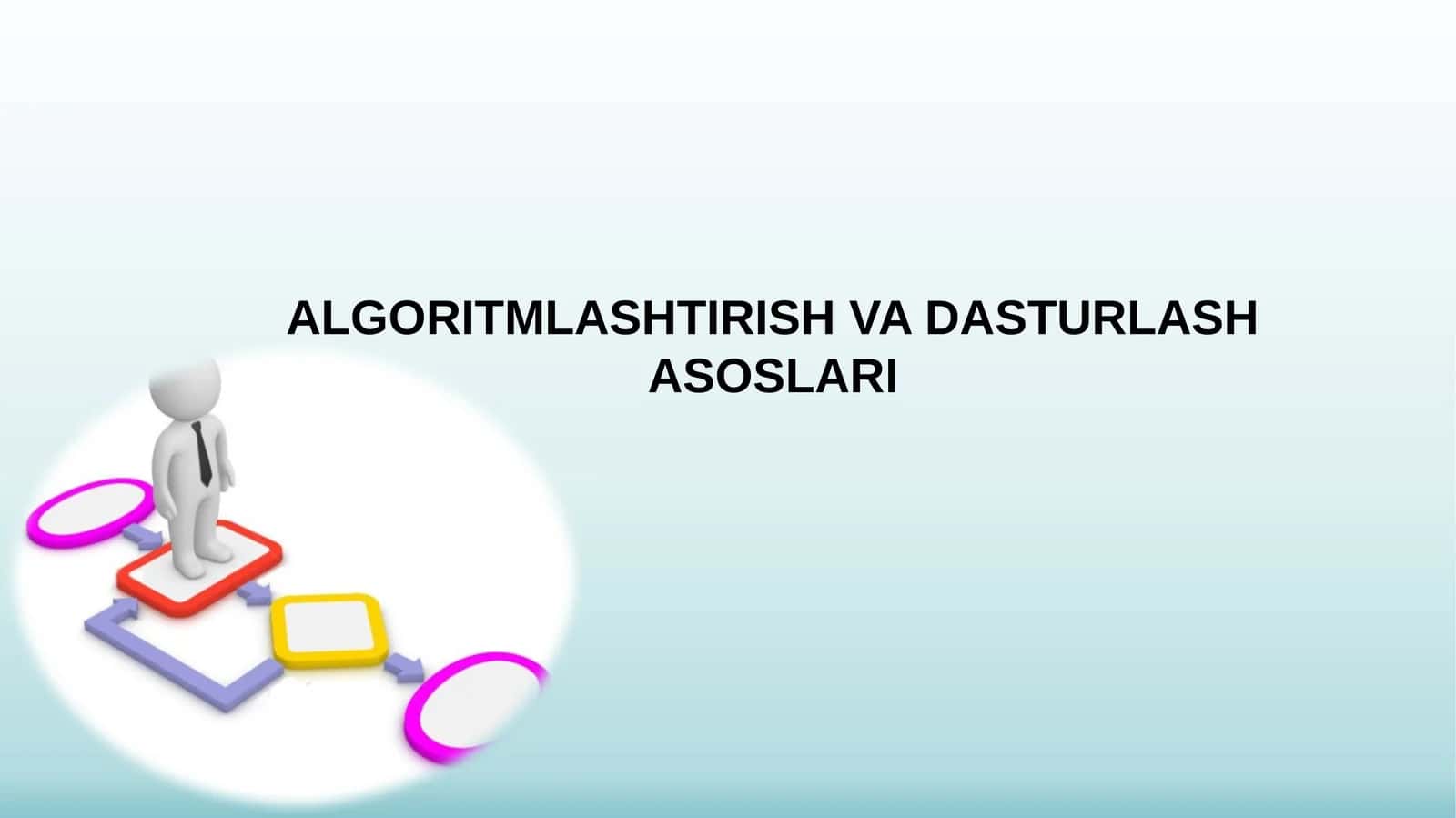 ALGORITMLASHTIRISH VA DASTURLASH ASOSLARI