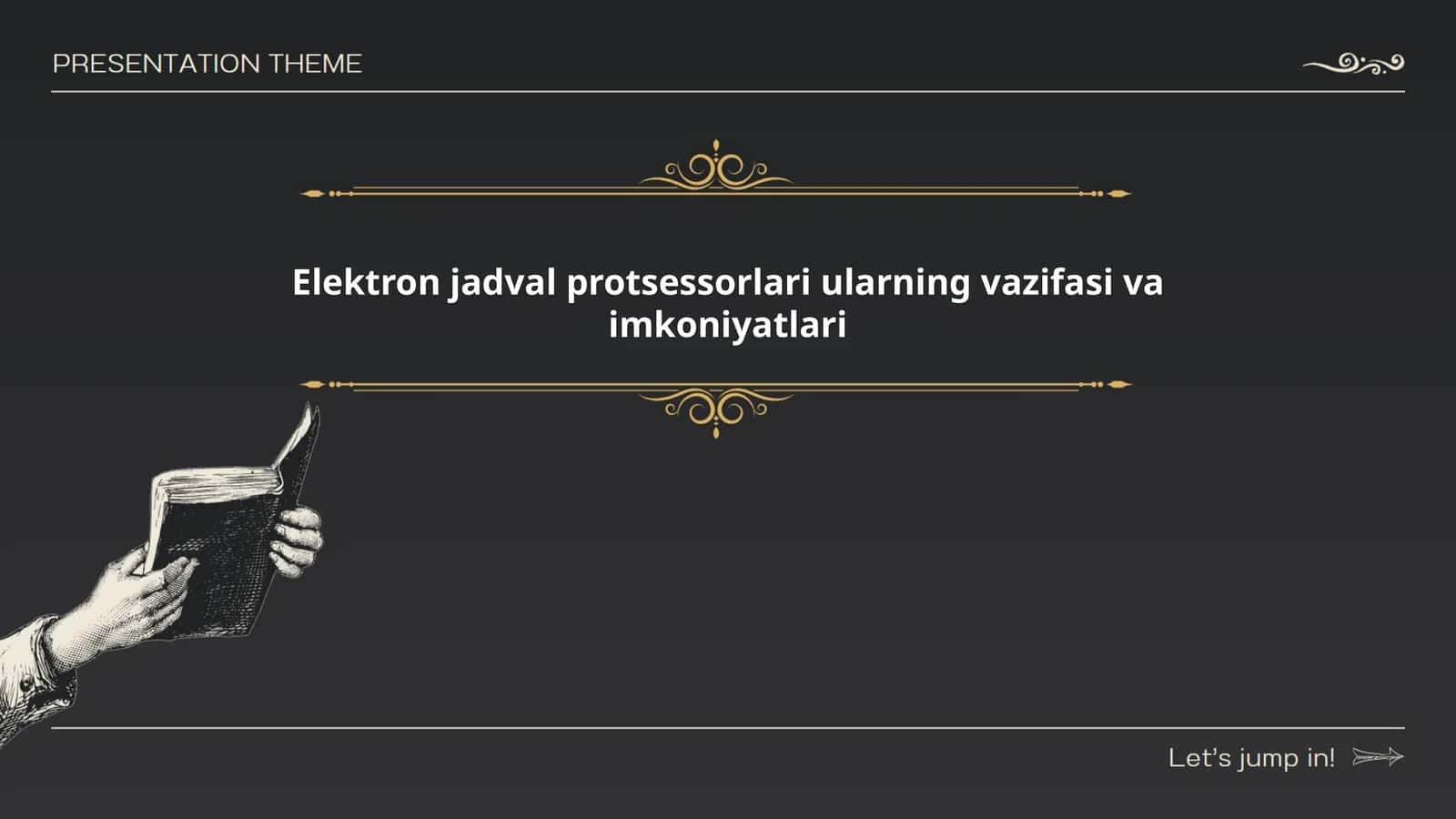 Elektron jadval protsessorlari ularning vazifasi va imkoniyatlari