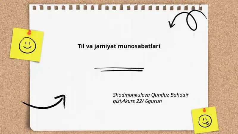 Til va jamiyat munosabatlari