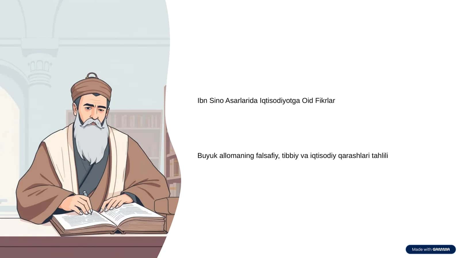 Ibn Sino Asarlarida Iqtisodiyotga Oid Fikrlar