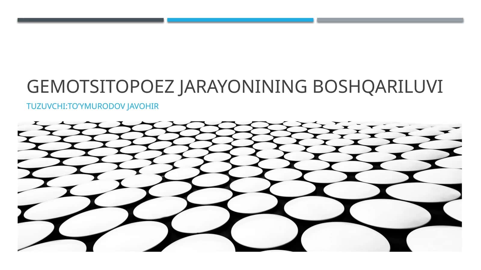 Gemotsitopoez jarayonining boshqariluvi