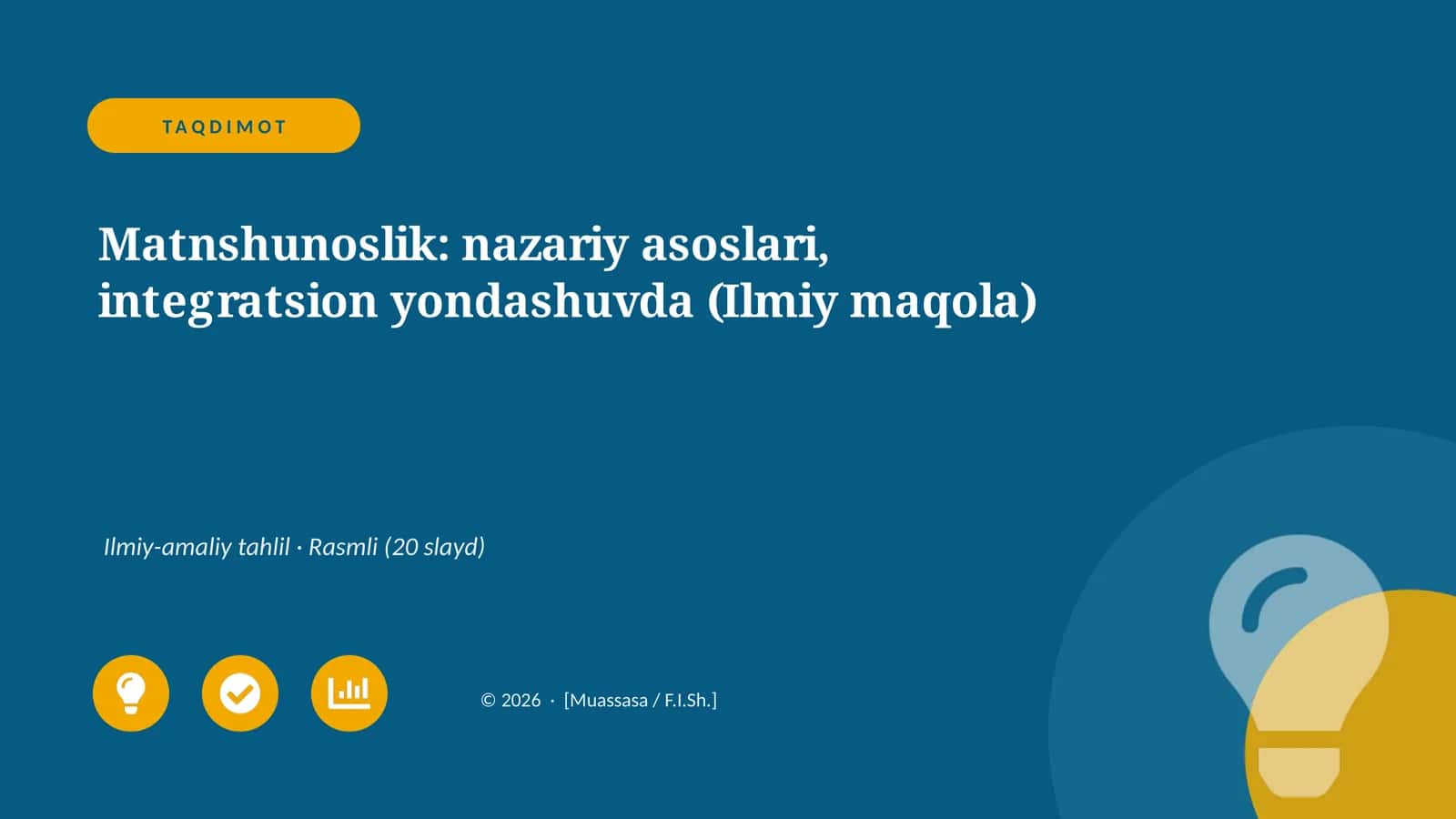 Matnshunoslik: nazariy asoslari, integratsion yondashuvda (Ilmiy maqola)