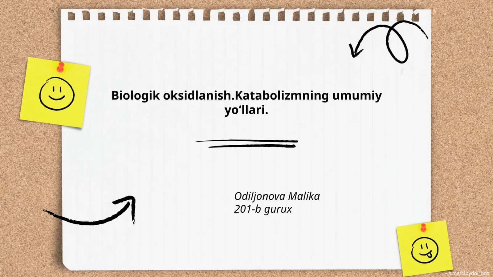 Biologik oksidlanish.Katabolizmning umumiy yoʻllari