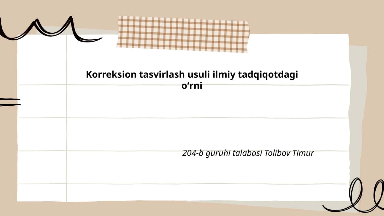 Korreksion Tasvirlash Usullari