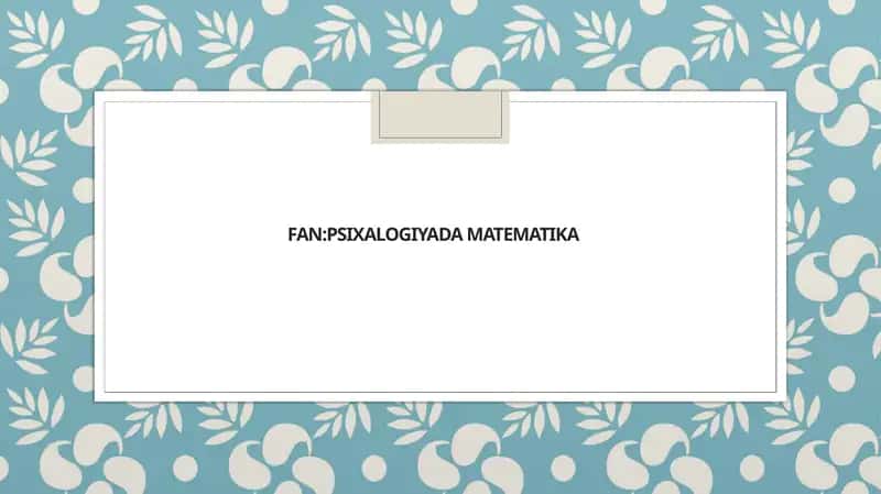 Musbat sonlar ustida to'rt amalga doir misollar.Kasr haqida  tushuncha va ular ustida amallar.