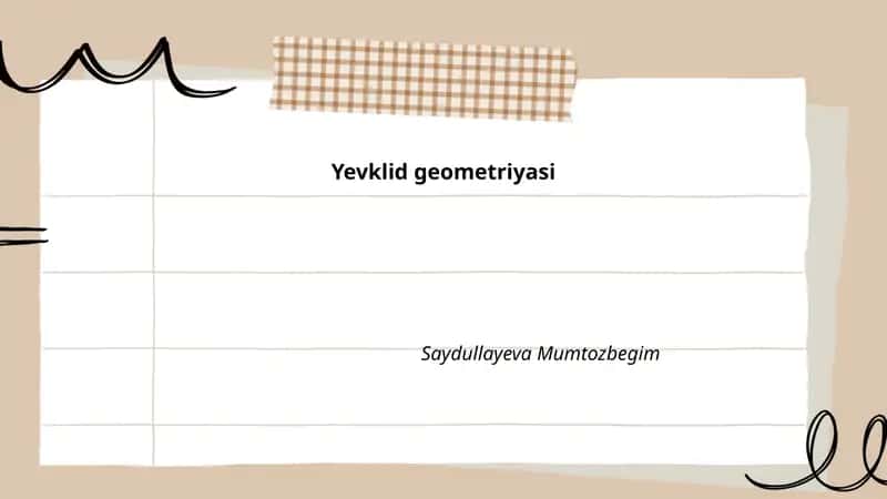 Yevklid geometriyasi