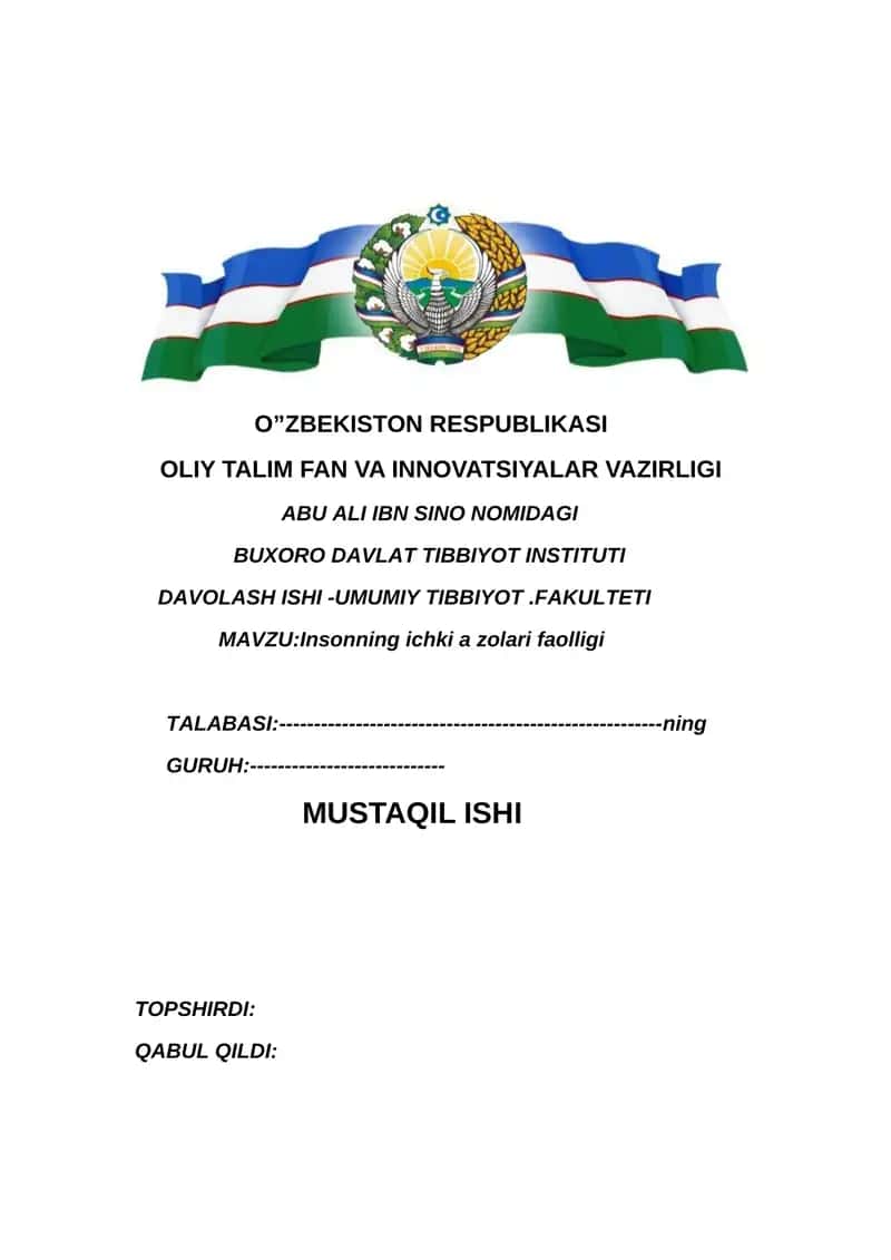 Insonning ichki a zolari faolligi