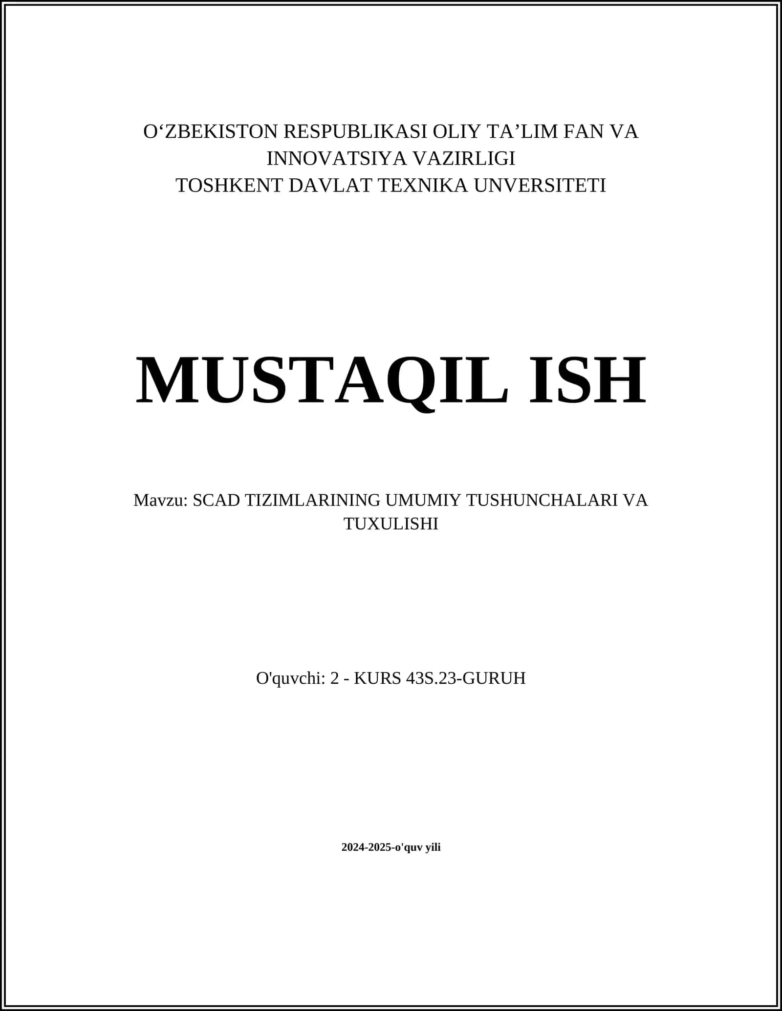 Axborot Tizimlari