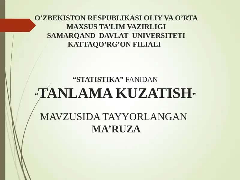 TANLAMA KUZATISH