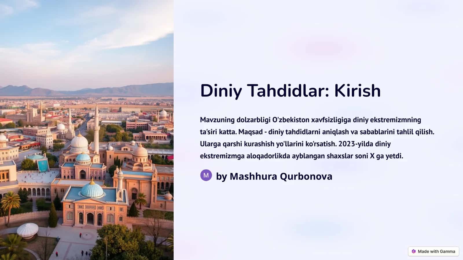 Diniy Tahdidlar: Kirish