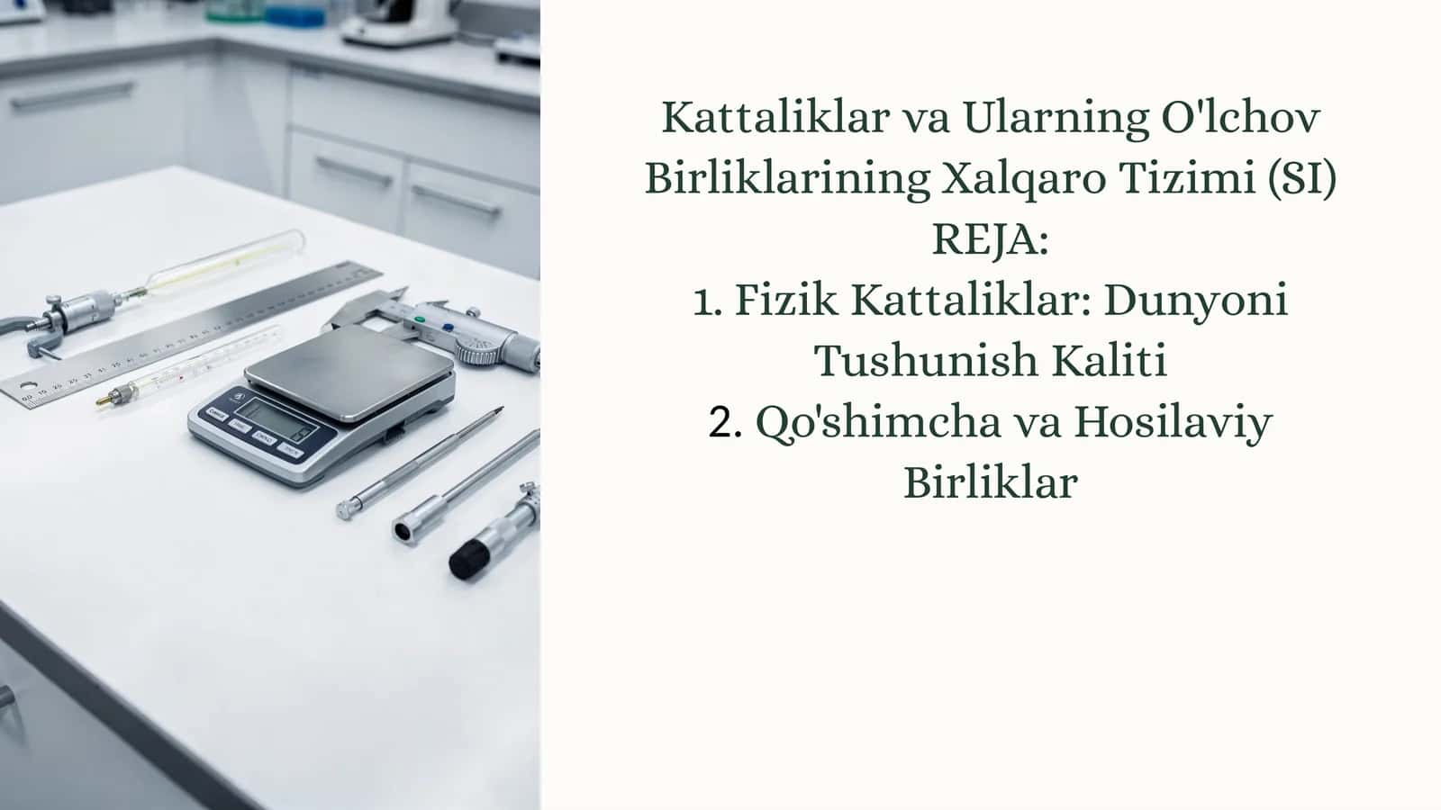 Kattaliklar va Ularning O'lchov Birliklarining Xalqaro Tizimi (SI)