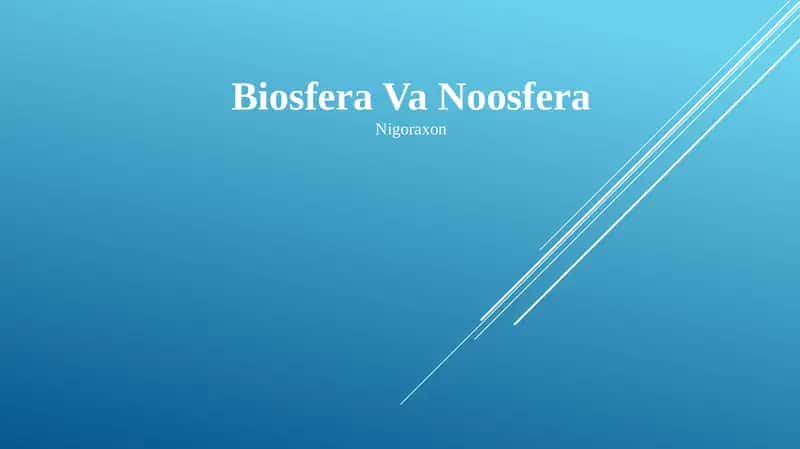 Biosfera Va Noosfera