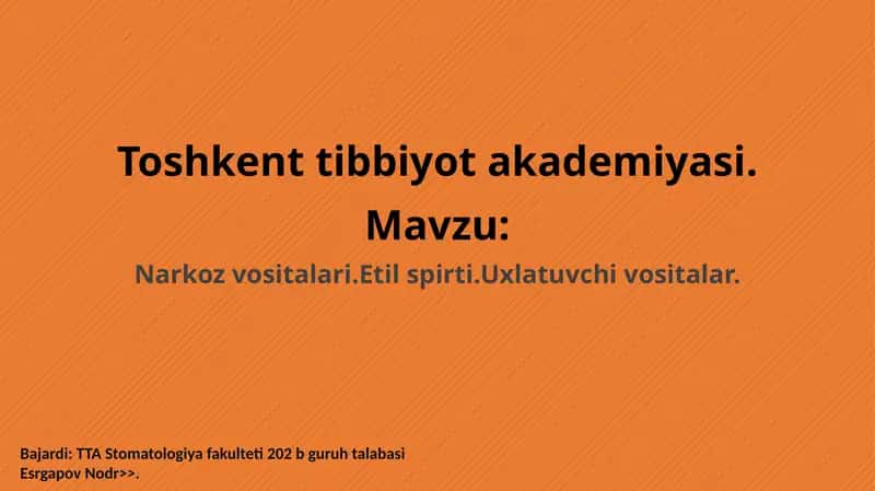 Narkoz vositalari