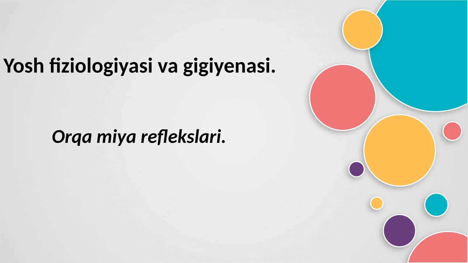 Yoshfiziologiyasivagigiyenasi