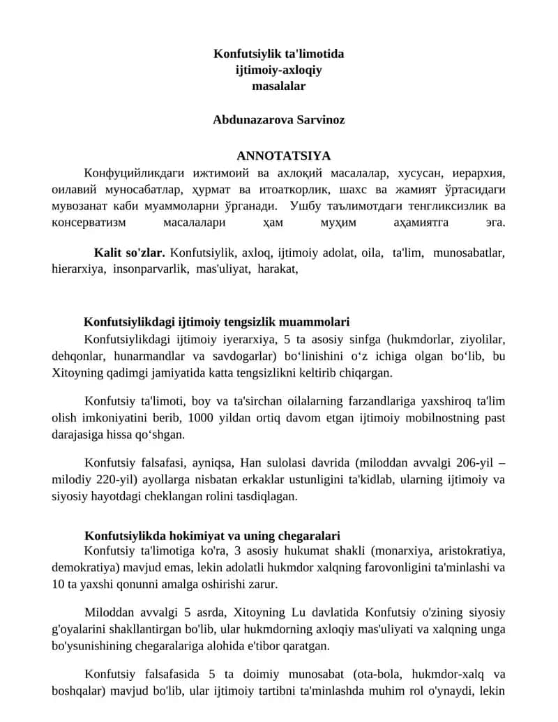 Konfutsiylik ta'limotida