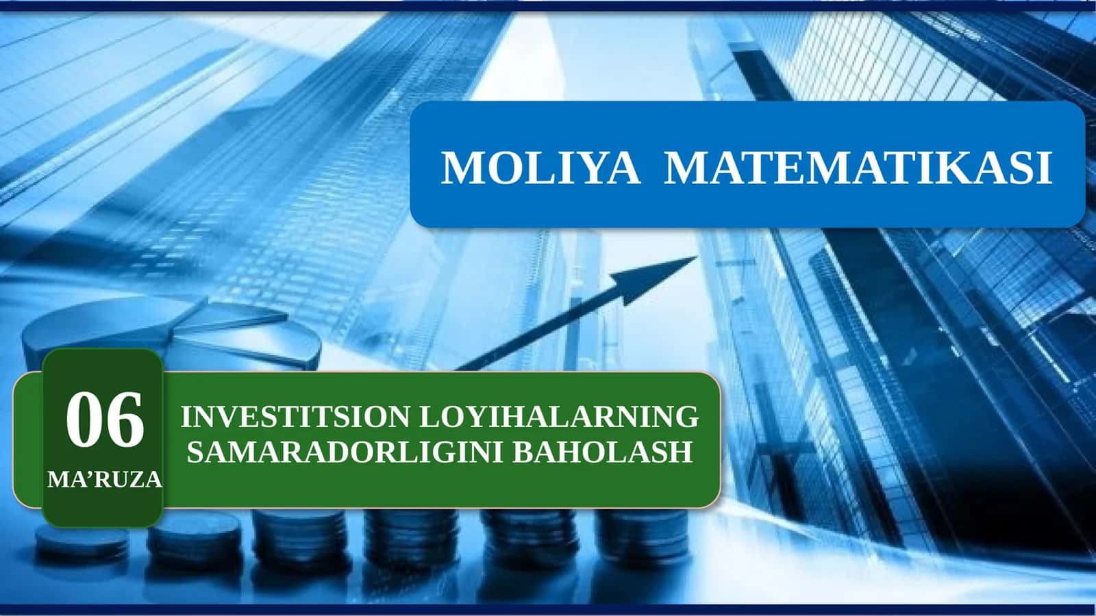 Iinvestitsion loyihalarning samaradorligini baholash