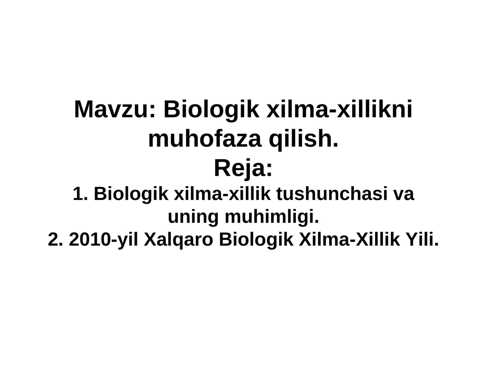 Biologik xilma-xillikni muhofaza qilish