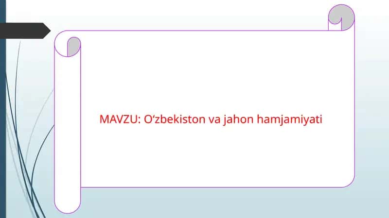 Oʻzbekiston va jahon hamjamiyati