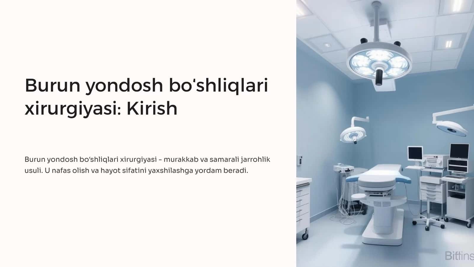 Burun yondosh boʻshliqlari xirurgiyasi: Kirish
